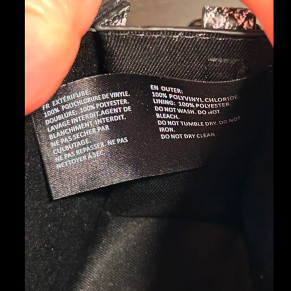 Nicole Miller Snakeskin Mini Crossbody/Handbag/Purse Black/White - Picture 14 of 16